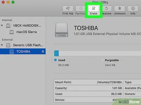 Mac Adım 5'te USB'yi biçimlendirin