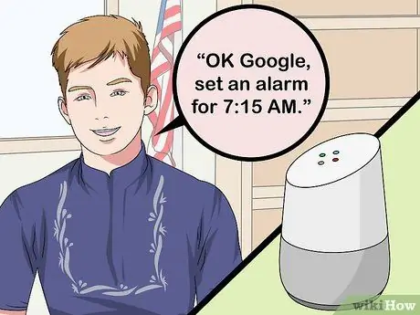 Vendosni një alarm me Google Home Hapi 2