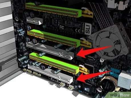 Namestite kartico PCI 3. korak