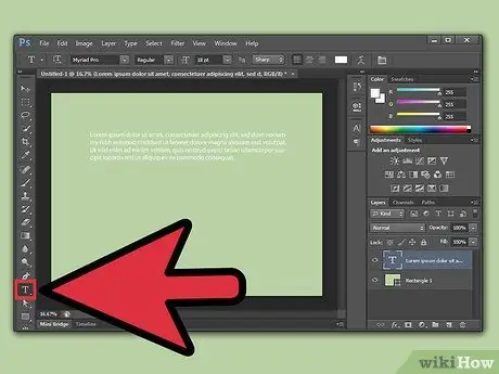 Text in Photoshop ausrichten Schritt 1