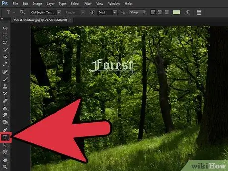 توسيط النص في Photoshop الخطوة 1