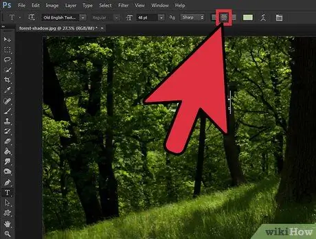 Photoshop Adım 9'da Metni Ortala