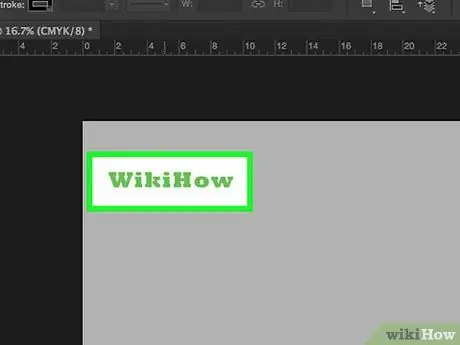 Convertiu el text a l'esquema al pas 8 de Photoshop