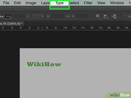 Konvertuokite tekstą į kontūrą „Photoshop“9 veiksme