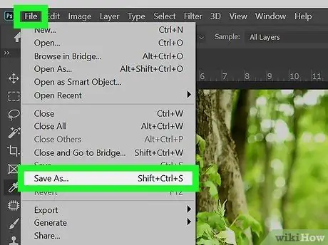 Ubah saiz Imej dalam Adobe Photoshop Langkah 2