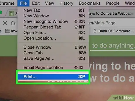 Convert a Webpage to PDF Step 2