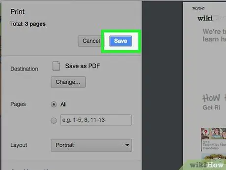 Convertir une page Web en PDF Étape 5