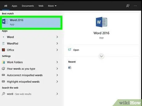 Sett inn en tabell i et Microsoft Word -dokument Trinn 1