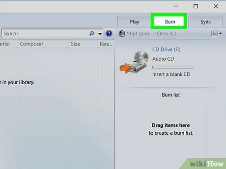 Copiar ou gravar um CD usando o Windows Media Player Etapa 11