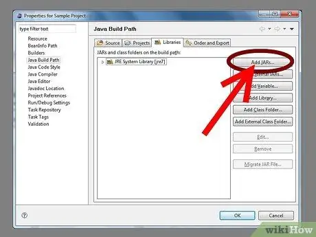 أضف JARs إلى Project Build Paths in Eclipse (Java) الخطوة 9