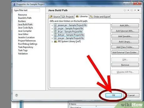 Ajouter des fichiers JAR aux chemins de génération de projet dans Eclipse (Java) Étape 11