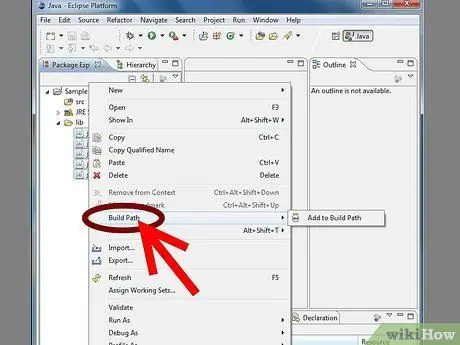 Afegiu JAR a Project Build Paths a Eclipse (Java) Pas 4