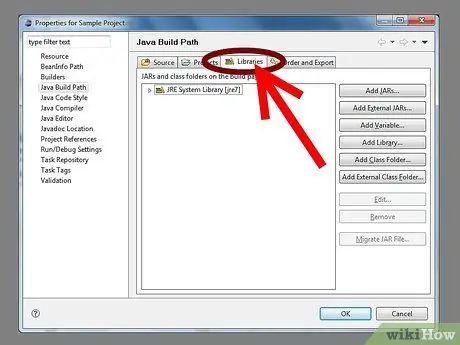 Přidejte JAR do Project Build Paths v Eclipse (Java), krok 8