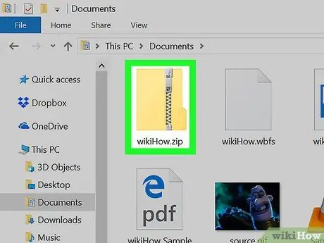 Buka Fail. Zip Tanpa Winzip Langkah 2