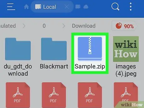 Atveriet. Zip failu bez Winzip 21. darbība