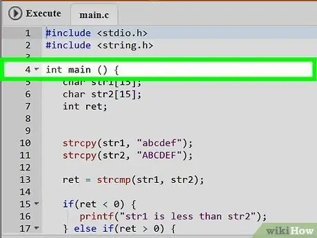 Compare Duas Strings na Etapa 3 da Programação C