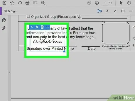 Pridėkite parašą „Adobe Reader“13 veiksme