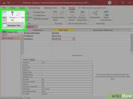 MS Access Adım 11'i Kullanarak Veritabanı Oluşturun