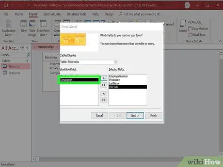 MS Access -dən istifadə edərək verilənlər bazası yaradın 36 -cı addım