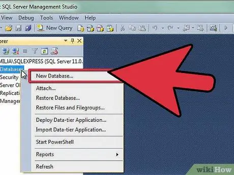 Sukurkite SQL serverio duomenų bazę 4 veiksmas