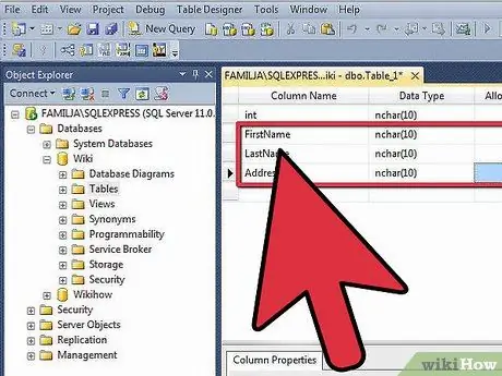 Vytvorte databázu SQL Server, krok 7