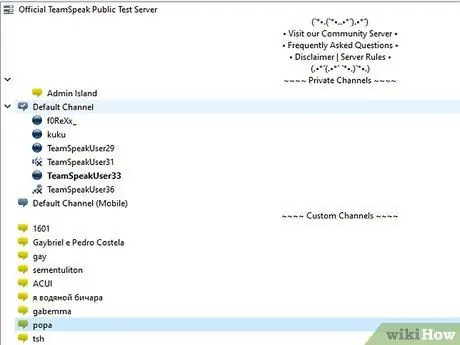 Teamspeak Adım 17'yi kullanın