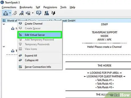 Use a Etapa 25 do Teamspeak