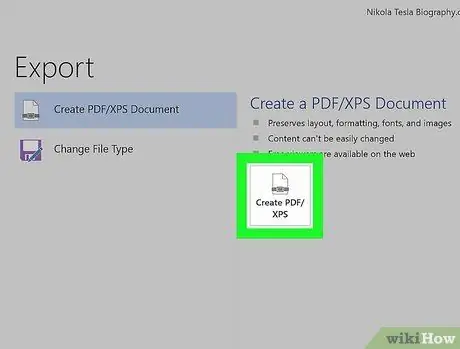 Converti un documento Microsoft Word in formato PDF Passaggio 19