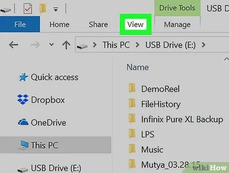 Apri i file nascosti in una chiavetta USB Passaggio 6