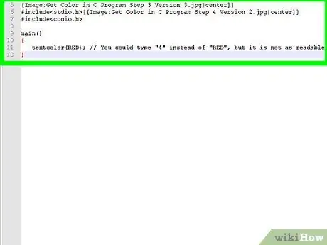 მიიღეთ ფერი C პროგრამაში ნაბიჯი 3