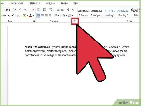 Mettre en retrait la première ligne de chaque paragraphe dans Microsoft Word Étape 1