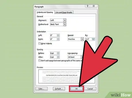 Indent Thawj Kab ntawm Txhua Kab Lus hauv Microsoft Word Step 10