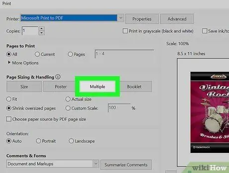Drukuj wiele stron na arkusz w programie Adobe Reader Krok 4