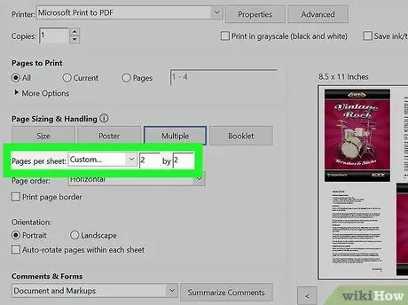 Печать нескольких страниц на листе в Adobe Reader Шаг 5