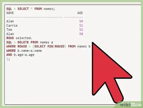 Delete Duplicate Records in Oracle Step 12