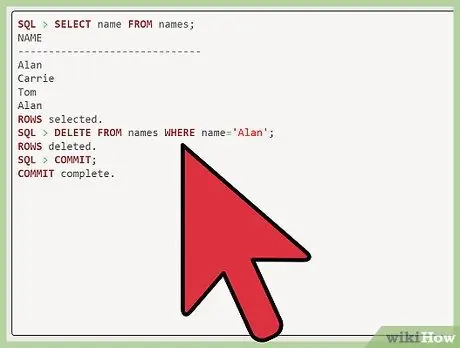 Löschen Sie doppelte Datensätze in Oracle Schritt 6