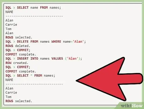 Elimina i record duplicati in Oracle Passaggio 7