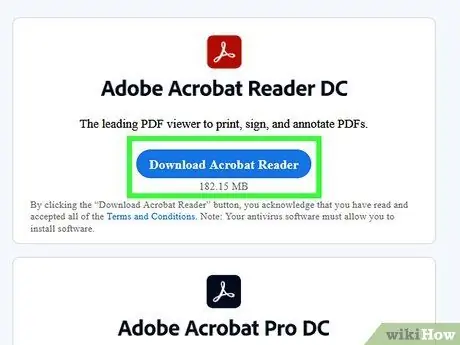 Az Adobe Acrobat Reader telepítése 2. lépés