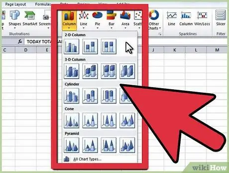 Excel 2010 графигін жасаңыз 10 -қадам