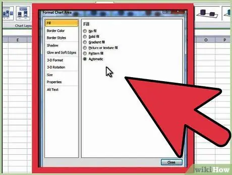 Sudarykite diagramą programoje „Excel 2010“11 veiksmas