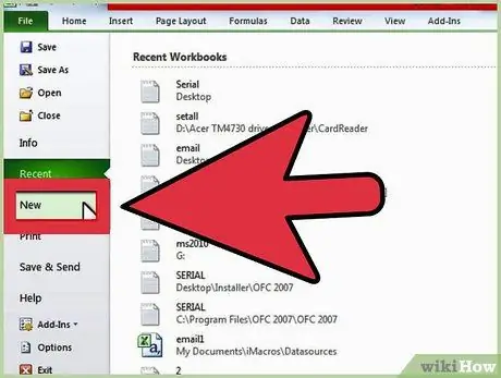 Izveidojiet diagrammu programmā Excel 2010 2. darbība