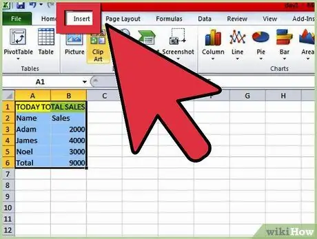 Vytvorte si graf v programe Excel 2010, krok 8