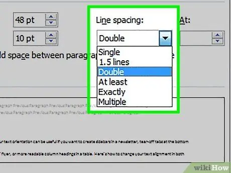 Double Space in Word Step 8