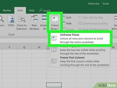 Cố định các ô trong Excel Bước 4