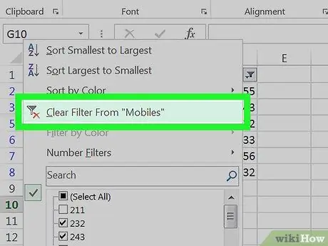 Filter löschen in Excel Schritt 4