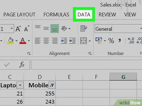 Vymazání filtrů v aplikaci Excel Krok 7