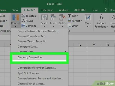 Creeu un convertidor de divises amb el pas 23 de Microsoft Excel