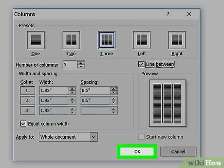 Spalten in Microsoft Word hinzufügen Schritt 15