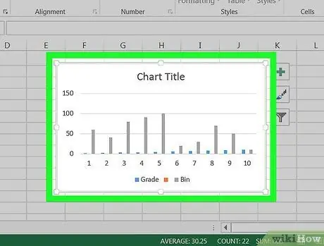 ציר תוויות ב- Excel שלב 2