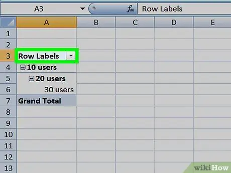 Magdagdag ng isang Haligi sa isang Pivot Table Hakbang 2